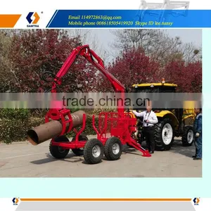 Logs Trailer With Crane With Telescopic Crane thumbnail-3