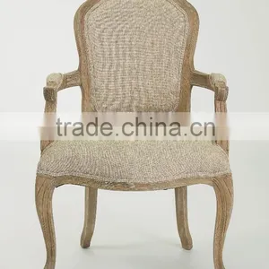 French Style Upholstered Armchair(CH-859-OAK) thumbnail-2