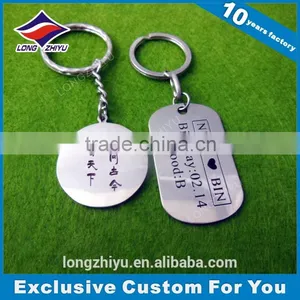 Silver Plated Custom Metal Love Angel Keychain for Boys and Girls thumbnail-2