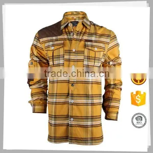 Best Selling Men's Dress 2016 Fashion Long Sleeve Plaid Shirt for Men thumbnail-1