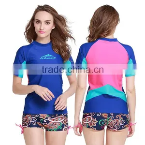 2016 Top Selling Sun Protection Waterproof Short Sleeve Surfing Wetsuit Cloth thumbnail-3