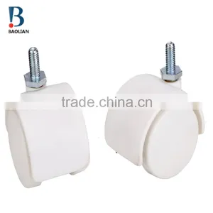 2016 Discount 40mm Off-white Nylon Thread Stem Furniture Caster Wheel thumbnail-2
