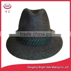 Wide Brim Wool Felt Fedora Hats thumbnail-1