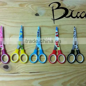 5" Good Quality Colourful Soft Handle Student Scissors BD-S1643 thumbnail-1
