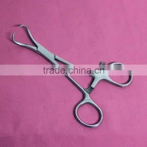 OR Grade Bone Reduction Forceps Curved Pointed Tips 5.5" Orthopedic Instruments By Taidoc thumbnail-1
