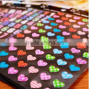 Alphabet Letter Color Epoxy Sticker/loving Heart Custom Epoxy Sticker thumbnail-2