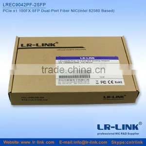 LREC9042PF-2SFP PCIe x1 100FX Dual SFP Port Fiber NIC (Intel 82580 Based) Unique Modle in the World thumbnail-5
