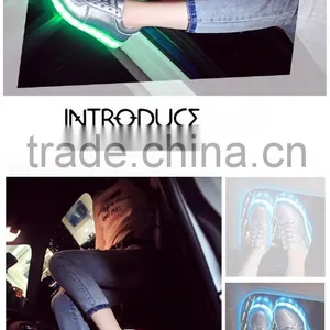 Ideal Fashions Novelty LED Light Up USB Charger Shoes Glow In The Darkness UNISES LED Shuffle Girl Elena in Youtube LED Shoes thumbnail-6
