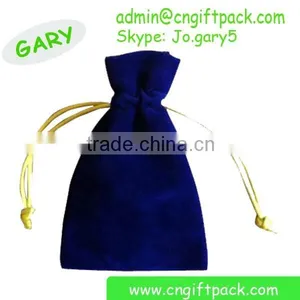 Black 15cmx20cm Custom Velvet Drawstring Pouch Bag thumbnail-3