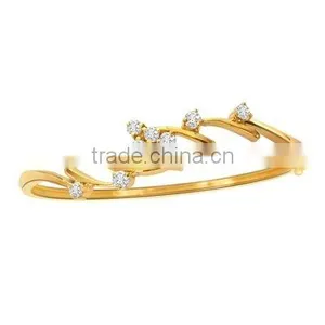 Round 0. 80 Cts Certified Diamond Gold Bracelet thumbnail-1
