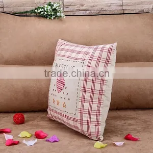 2015 New Pastoral Style Hand Embroidery Cartoon Cotton and Linen Hold Pillow Sofa Cushion Cover Car Decoration thumbnail-3