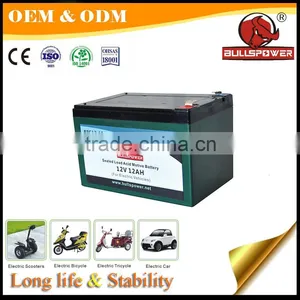 48V 24V 36V Electric Bike 12v 12ah 6-dzm-12 Battery Electric Scooter Battery thumbnail-2