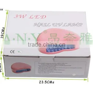 Professional Home Using White Heart Shape 3W Nail Curing Light UV Nail Polish Dryer thumbnail-6