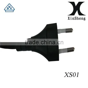 VDE Approval 2 Pin eu Power Plug ac Power Cord Cable thumbnail-1