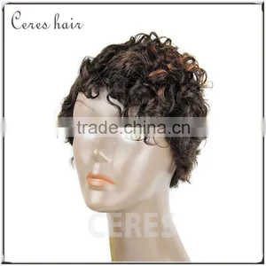 Short Wigs for Black Woman 100% Human Hair Lace Front Wig thumbnail-1