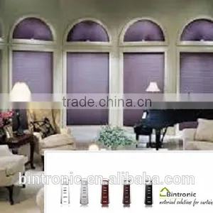 Bintronic Superior Light Control Electric Honeycomb Shade Track With DC Electric Motor Honeycomb Blinds Horizontal thumbnail-1