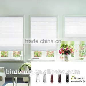 Bintronic Household Smart Product Roman Blind White Aluminum Ally Track With Electric Motor Taiwan thumbnail-1
