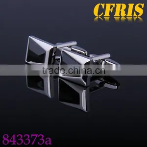 Black/Red/Purple Color Crystal Inlaid Cufflink thumbnail-2