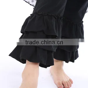 Online Wholesale Children's Boutique 2 Pieces Sets Baby Girls Fashion Design White and Black Dot Ruffle Outfits thumbnail-6