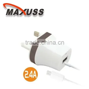 C203 Travel USB Charger Uk Plug 2.4A thumbnail-1