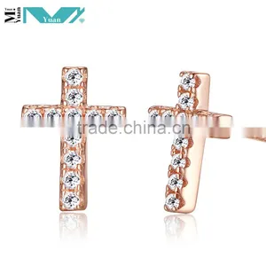 925 Sterling Silver Jewelry Cross Woman Earrings thumbnail-1