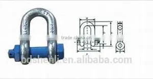 M4 Electric Galvanized Carbon Steel D Shape Shackle thumbnail-4