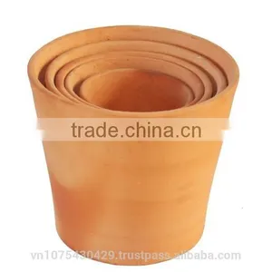 Tall Round Ceramic Flower Pots Set of 3, Round Terracotta Pots Wholesale, Cheap Ceramic Flower Pots thumbnail-2