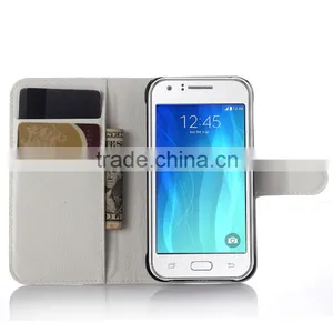 Hot Selling Ultra Thin Lichee PU Leather Case Wallet Folio Flip Cover for Samsung GALAXY J1 ACE thumbnail-2