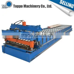 New Design High Quality Making Metal Colored Roof Tile Forming Machine thumbnail-2