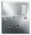 High Quality Metal Panel 13A Wall Socket Switch thumbnail-1