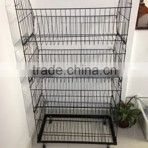 RH-BR02 Powder Coated Wire Storage Basket With Wheels thumbnail-2