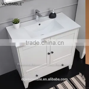 Cheap High Quality Floor Stand Antique Bathroom Vanity With Porcelain Basin thumbnail-1