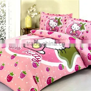 Children Bedding/kids Bedding Set/duvet Cover,polyester Bedding Set,hello Kitty Design thumbnail-1