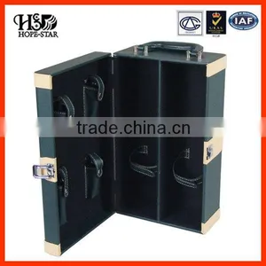 Custom Cheap Wooden Wine Boxes With PU Leather thumbnail-2
