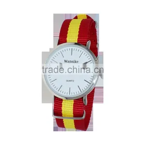Cheap Hot Selling Women's Nylon Strap Slim Wrist Watch thumbnail-2