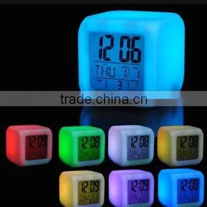 New Design 7 Color Change Digital Alarm Clock / Glowing Led Color Change Clock / Led Table Clock thumbnail-1