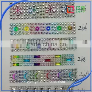 Checp Price New Design 24row Plastic Rhinestone Mesh thumbnail-3