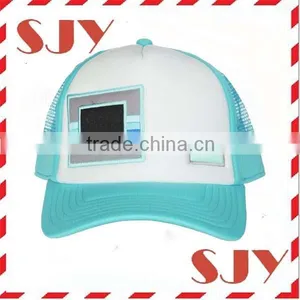Curved Custom Made 5 Panel Foam and Mesh Trucker Brand Hip Hop Hat thumbnail-2