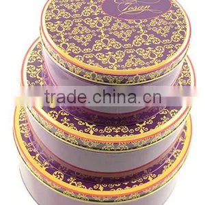 2016 Hot Selling Food Grade Cookies Round Tin Box Set thumbnail-3