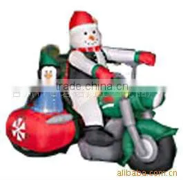 Inflatable Snowman on Motorbike thumbnail-1