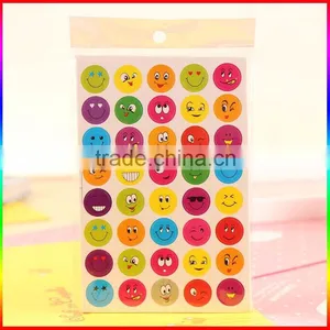 Hot Sale Custom Adhesive Smile Face Happy Face Stickers thumbnail-1
