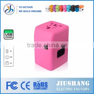China Factory Using Imported Raw Materials Double USB 2500MA Universal Power Travel Adapter thumbnail-5