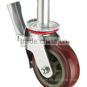 Heavy Duty 6'' 8'' Scaffolding Industrial Casters With Double Brake thumbnail-1
