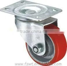 Medium Duty Iron PU Caster Wheel With Swivel thumbnail-1