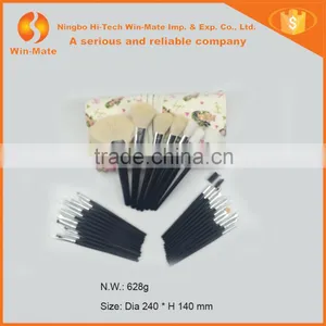 Advantage Quality White Color Goat Hair Matte Black Wooden Handle in Fantastic Girl Use PU Bag 30pcs Makeup Brush Set thumbnail-1