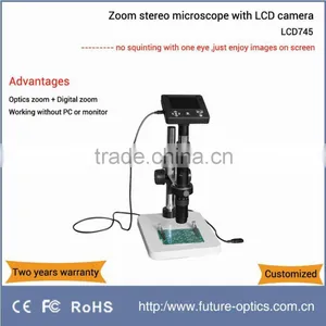 2.0MP LCD Digital & Video 0.7X--4.5X Zoom Monocular Stereo Microscopes thumbnail-1