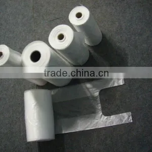 100% HDPE Plastic T-shirt Bags for Shopping Packing thumbnail-1