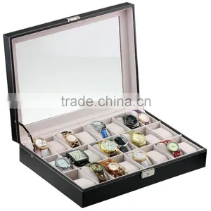Customized Leather 24 Slots Watch Storage Box thumbnail-1