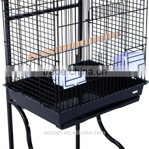 Pawhut 58" Bird Cage - Black thumbnail-4
