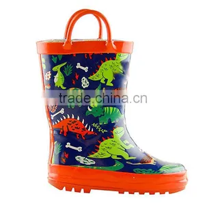 New Design Dinosaur Pattern Child Rubber Rain Boots for Boys thumbnail-1